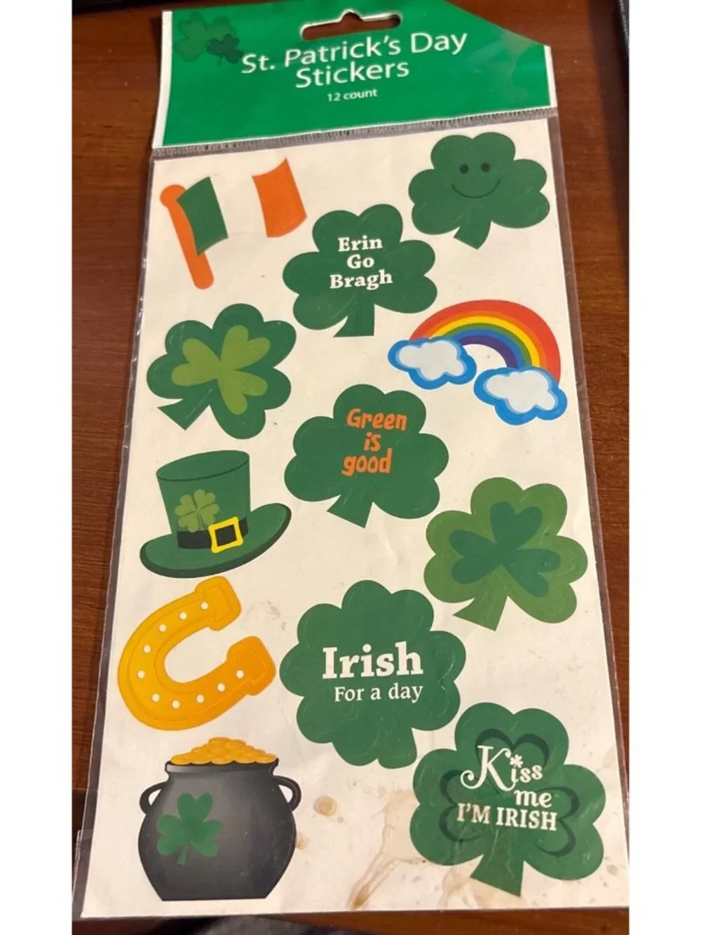 Stamping Stampabilities Rubber Stamp St Patricks Day Wooden 6001513 & Stickers